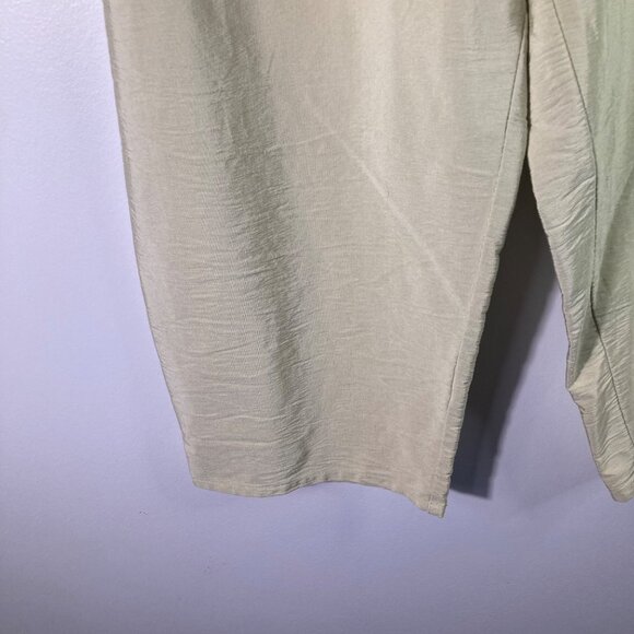 Womens Jackie Loves John Silk Wide Leg Crop Pants Light Green XL USA - Picture 4 of 9